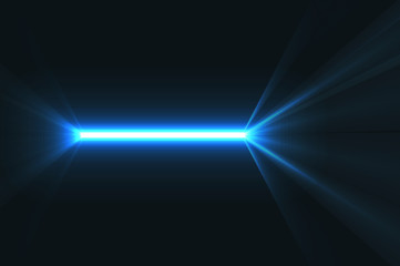 Neon line laser. Graphic concept for your design