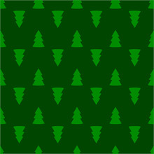 Christmas Fir Tree Green Art Seamless Pattern