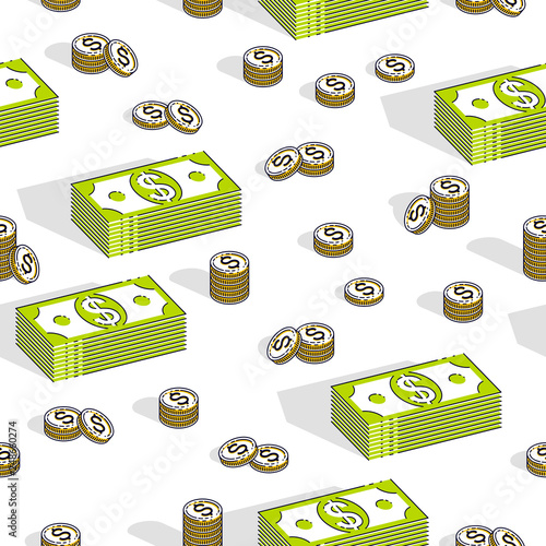 Money Cash Seamless Background Backdrop For Financial Business