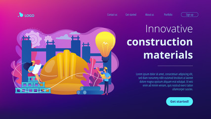 Wall Mural - building engineers using smart materials. innovative construction materials, construction technology