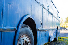 Abandoned Old Blue Bus 