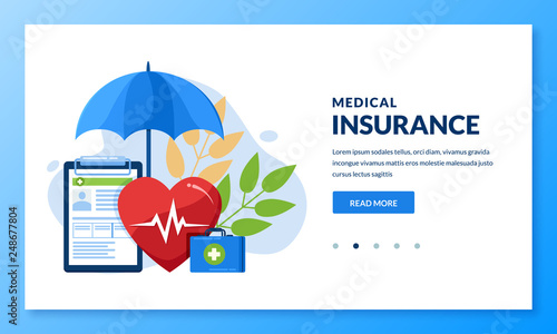 Health Insurance Concept Vector Medical Care Illustration