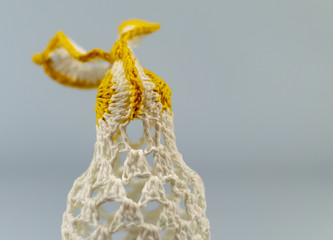 Crochet bunny on light background