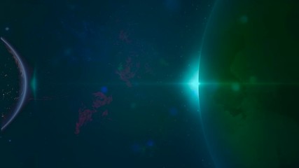 Wall Mural - fly through galaxy. space background - space nebula