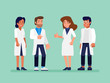 © Ico Maker - Healthcare people group. Flat vector illustration