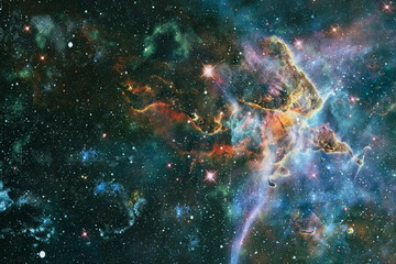 Wall Mural - collage on space, science and education items. beautiful night sky, star in the space. elements of t
