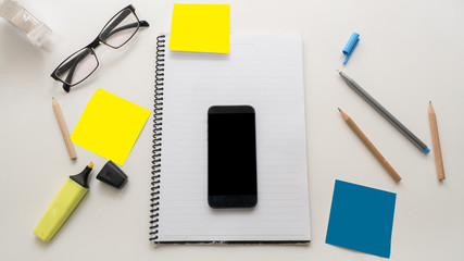 busy business Office desk table