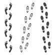 © sabelskaya - Vector abstract footwear flat footprint black icon
