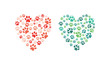© sabelskaya - Vector heart made of animal paw footprint icon