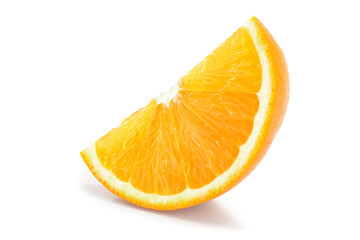 orange fruit slice isolated on white background