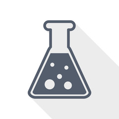 Poster - Chemical flask icon, vector illustration