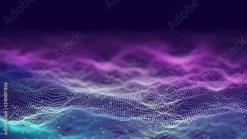 Fotomural 3d abstract digital technology background