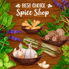 Sticker - Culinary spice herbs, cooking herbal seasonings