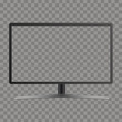 © Azad Mammedli - Realistic curved TV monitor mockup with transparent screen. Vector