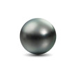 © Olha - Vector Illustration. Shiny natural black pearl with light effects