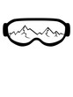 risse kaputt gesprungen berge fahren snowboard ski winter brille schnee schutzbrille sonnenbrille augen clipart logo design urlaub sport