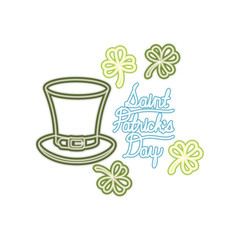 Wall Mural - wishing you a happy st patricks day label icons