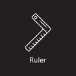 © shams89 - Setsquare ruler icon icon. Simple element illustration. Setsquare ruler icon symbol design from Construction collection set. Can be used in web and mobile