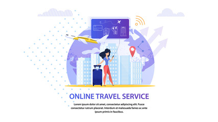 Online Travel Service. Tourism Vacation Planning.