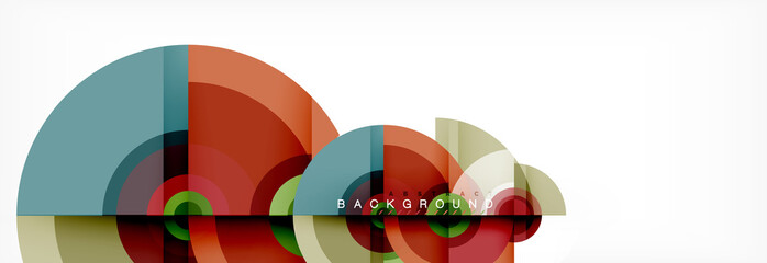 Circle geometric composition abstract background design, cover, template, brochure, flyer.