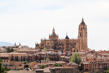 View to the center of Segovia, Spain	