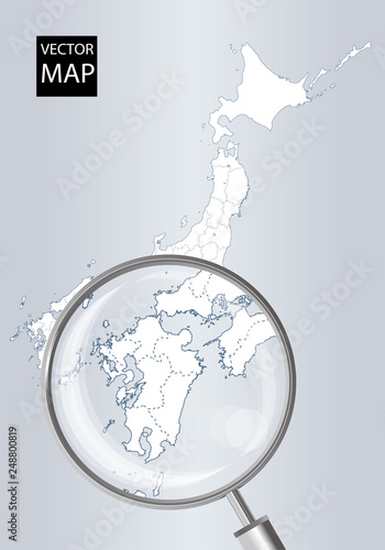 日本地図 グレー 虫眼鏡で拡大された九州地方の地図 日本列島 ベクターデータ Stock Vector Adobe Stock 日本地図 グレー 虫眼鏡で拡大された九州地方の地図 日本列島 ベクターデータ Stock Vector Adobe Stock