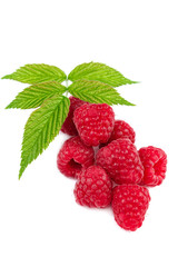 Fruits raspberries isolated on a white background