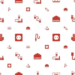 Wall Mural - connector icons pattern seamless white background
