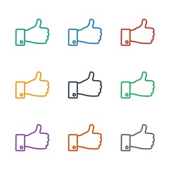 Poster - thumb up icon white background