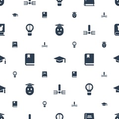 Poster - knowledge icons pattern seamless white background
