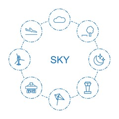 Sticker - 8 sky icons