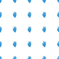 Wall Mural - heart organ icon pattern seamless white background