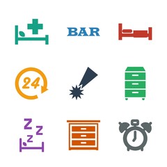 Wall Mural - 9 night icons