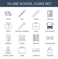 Poster - school icons