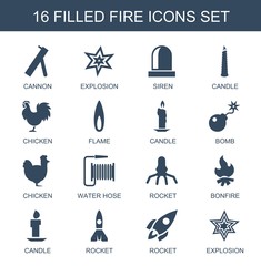 Poster - 16 fire icons