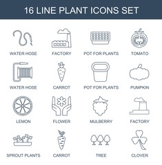 Wall Mural - plant icons