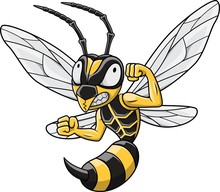 Cartoon Hornet Mascot