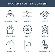 Canvas Print - pointer icons