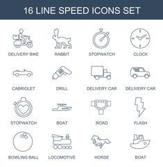 Wall Mural - 16 speed icons