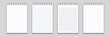 © Avector - Notebook or memo notepad with binder. Vector note pad or diary with lined and squared paper page template