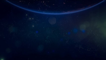 Wall Mural - fly through galaxy. space background - space nebula