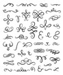 © redchocolatte - Swirls and flourishes vector collection on white background. Vintage wedding decoration. Elegant graphic elements