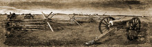 Simulated Vintage Photograph Of Gettysburg Battlefield 