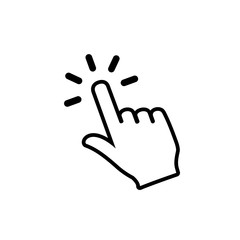 Hand cursor click icon symbol