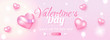 © Abdul Qaiyoom - Realistic heart shapes with 35% discount offer on shiny pink bokeh background for Valentine's Day sale banner design.