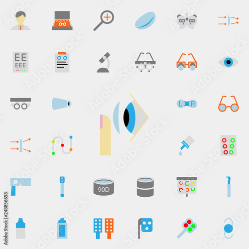 Cuadros en Lienzo contact lens illustration icon