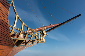 Sailing ship bow and figurehead