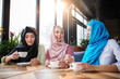 Muslims are having fun at a coffee shop