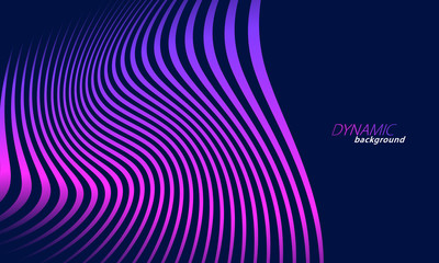 Wall Mural - Abstract wavy lines colorful background. Vector illustration.
