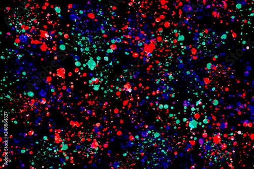 Neon Green Purple And Red Round Paint Splashes On Black Background Abstract Texture For Web Digital Printing Or Concept Design Buy This Stock Illustration And Explore Similar Illustrations At Adobe Stock